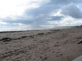Part of the long expanse of the Arbroath beach.