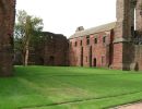 The abbot's house remains surprisingly intact. Museum items are displayed in the rooms.