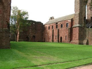 The abbot's house remains surprisingly intact. Museum items are displayed in the rooms.