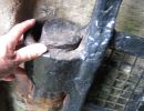Bolt holding the entrance gate.