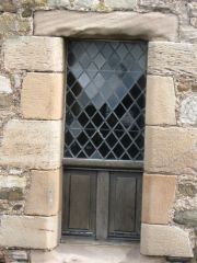 Leaded windows.