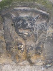 One of the numerous carved decoration on the corners and edges of the Chapel.