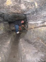 Tunnel under the castle created in 1546 seige to stop the enemy who was trying to tunnel under the wall.